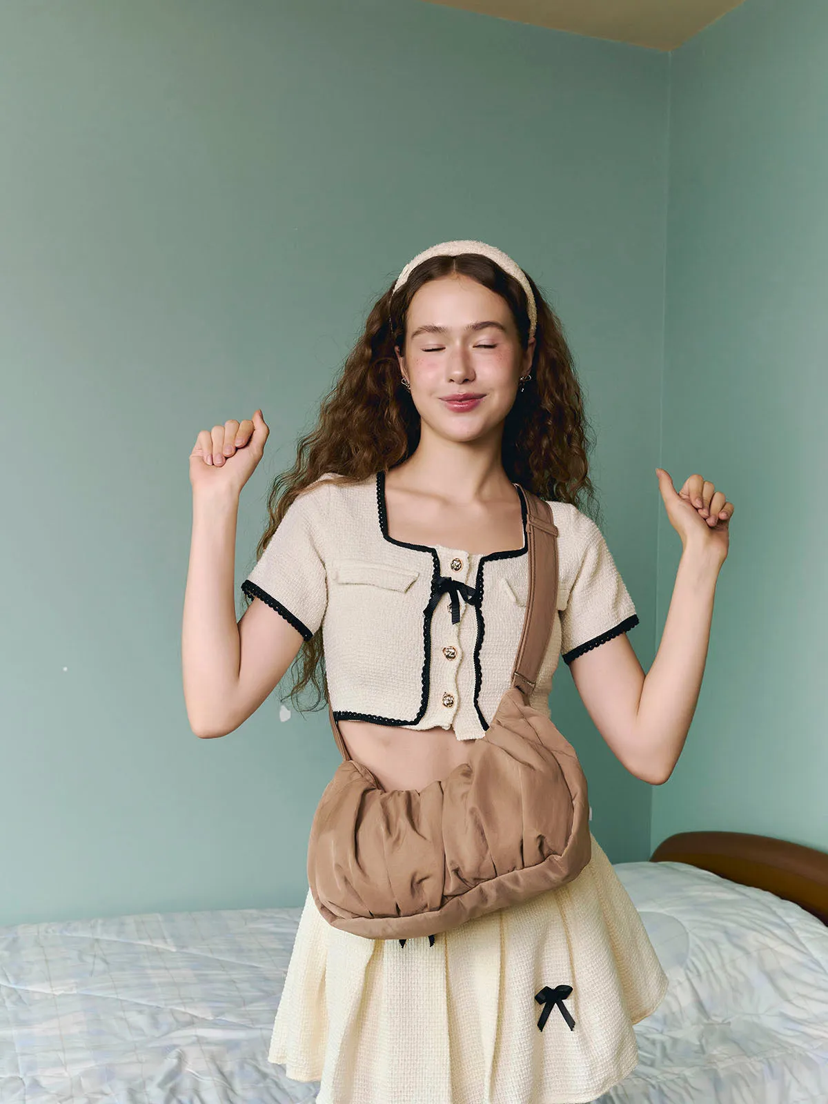 Small Croissant Sling (Glazed Hojicha) sold by Good Totes product image thumbnail 3