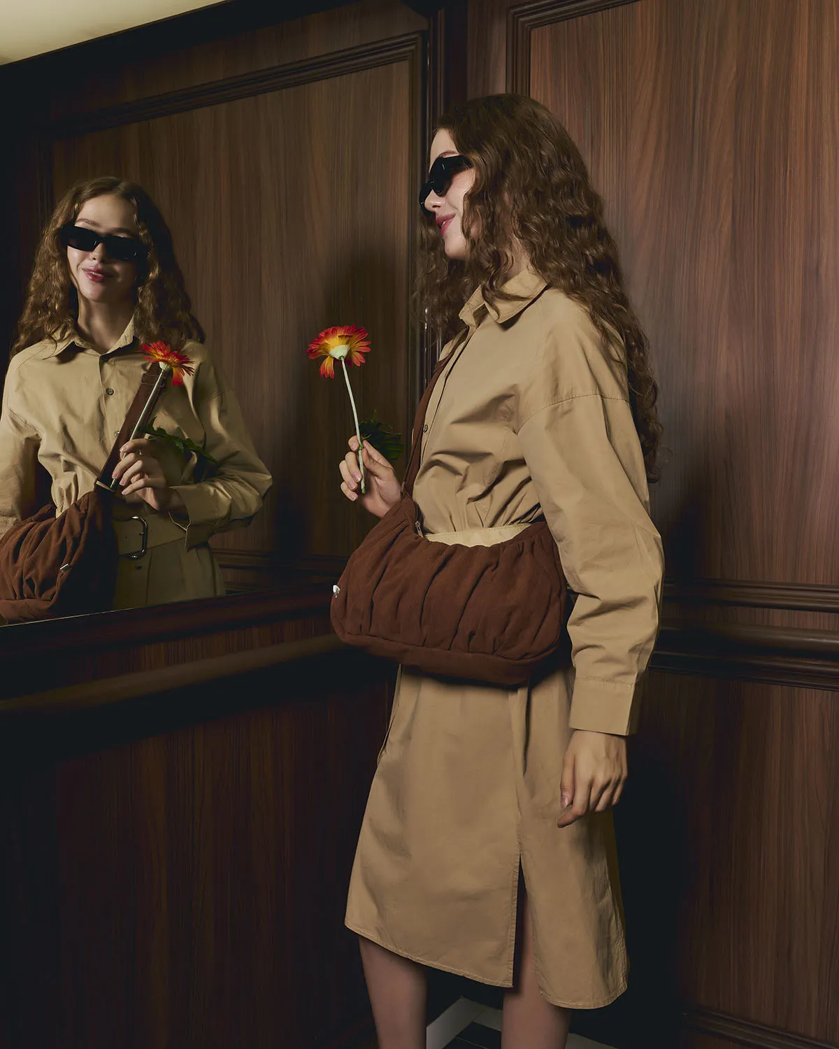 Small Croissant Sling (Corduroy Cinnamon) sold by Good Totes product image thumbnail 4