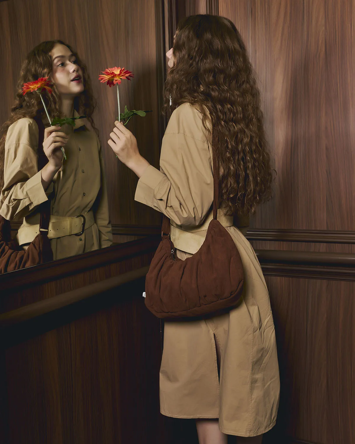 Small Croissant Sling (Corduroy Cinnamon) sold by Good Totes product image thumbnail 3