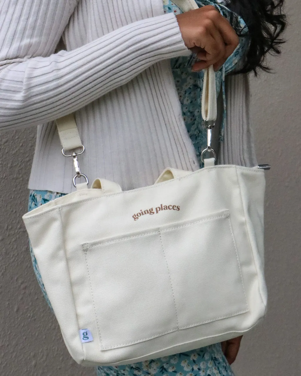 Mini Going Places Tote (Cream) sold by Good Totes product image thumbnail 2