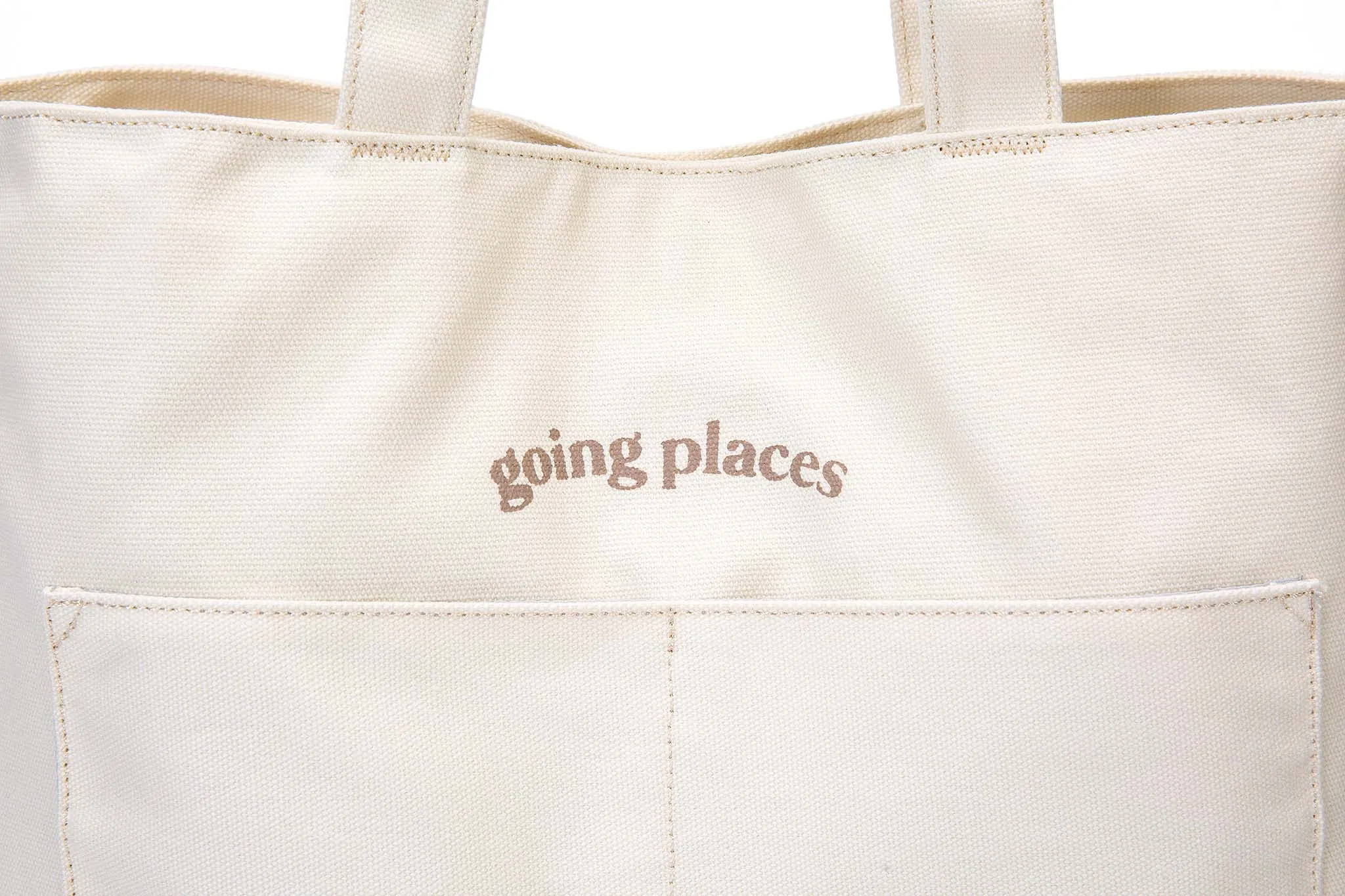 Going Places Tote (Cream) sold by Good Totes product image thumbnail 2