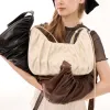 Leather Croissant Sling (Cream) sold by Good Totes