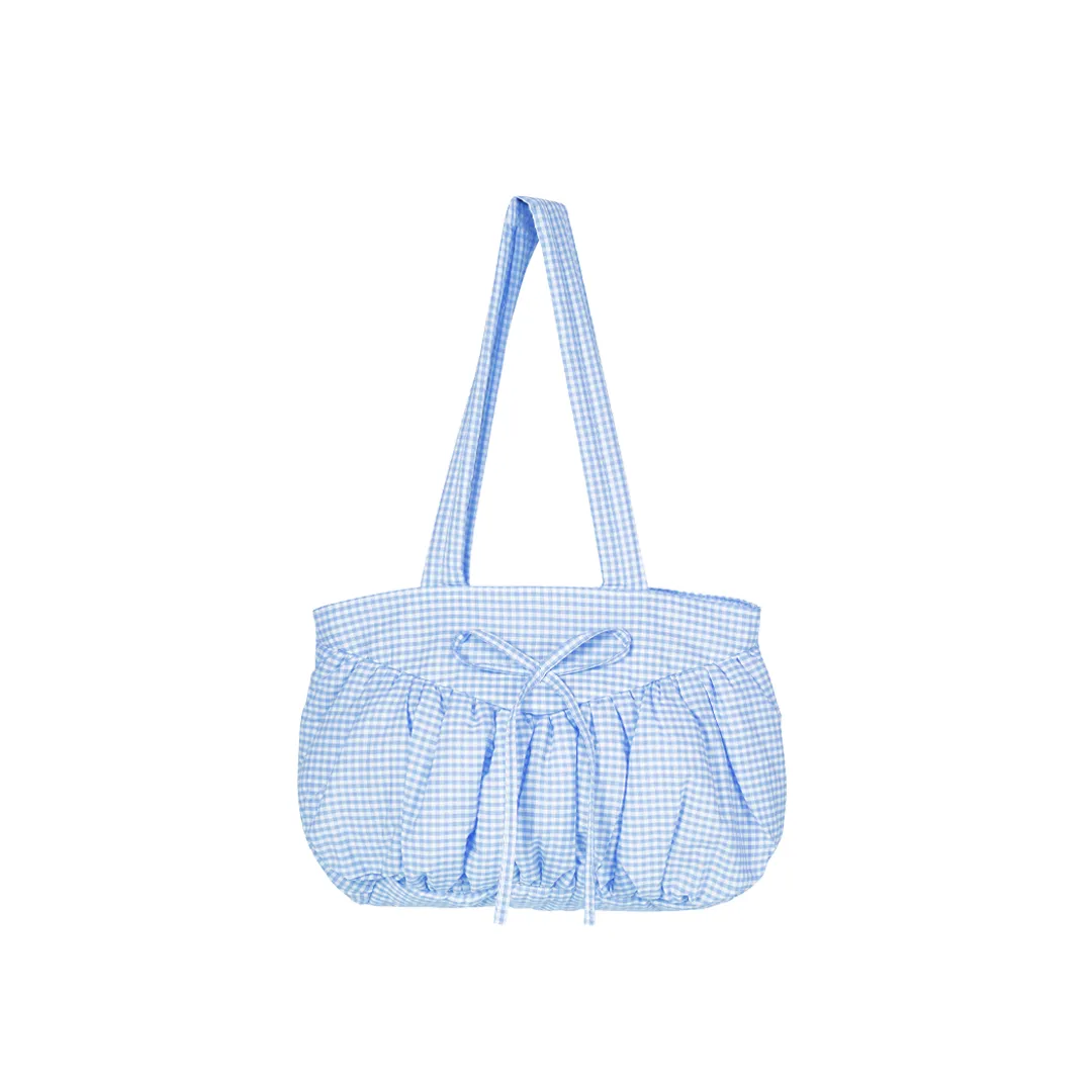 Mini Soufflé Tote (Blue Gingham) sold by Good Totes