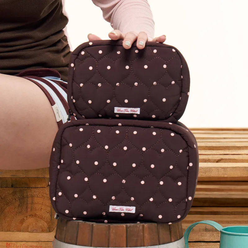Jumbo Bread Puffer Pouch (Chocolate Heart) made by Good Totes