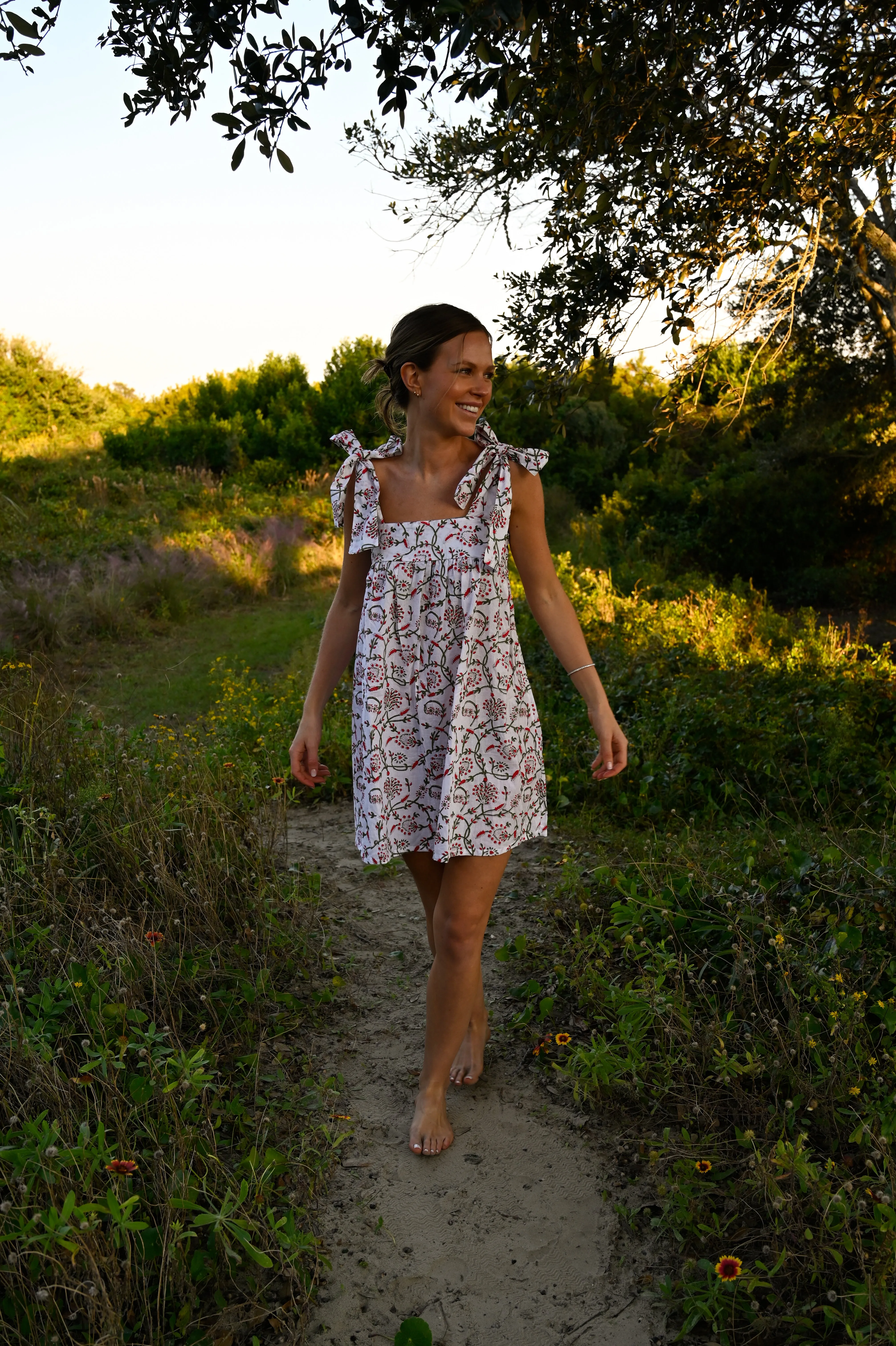 Tie Sleep Dress - Holly Vine sold by Darling Loungewear product image thumbnail 3