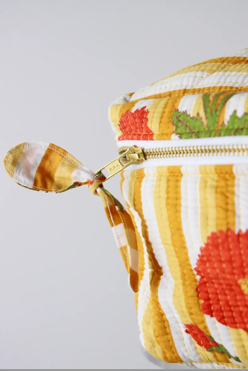 Quilted Cosmetic Train Case - Morning Bloom sold by Darling Loungewear product image thumbnail 5