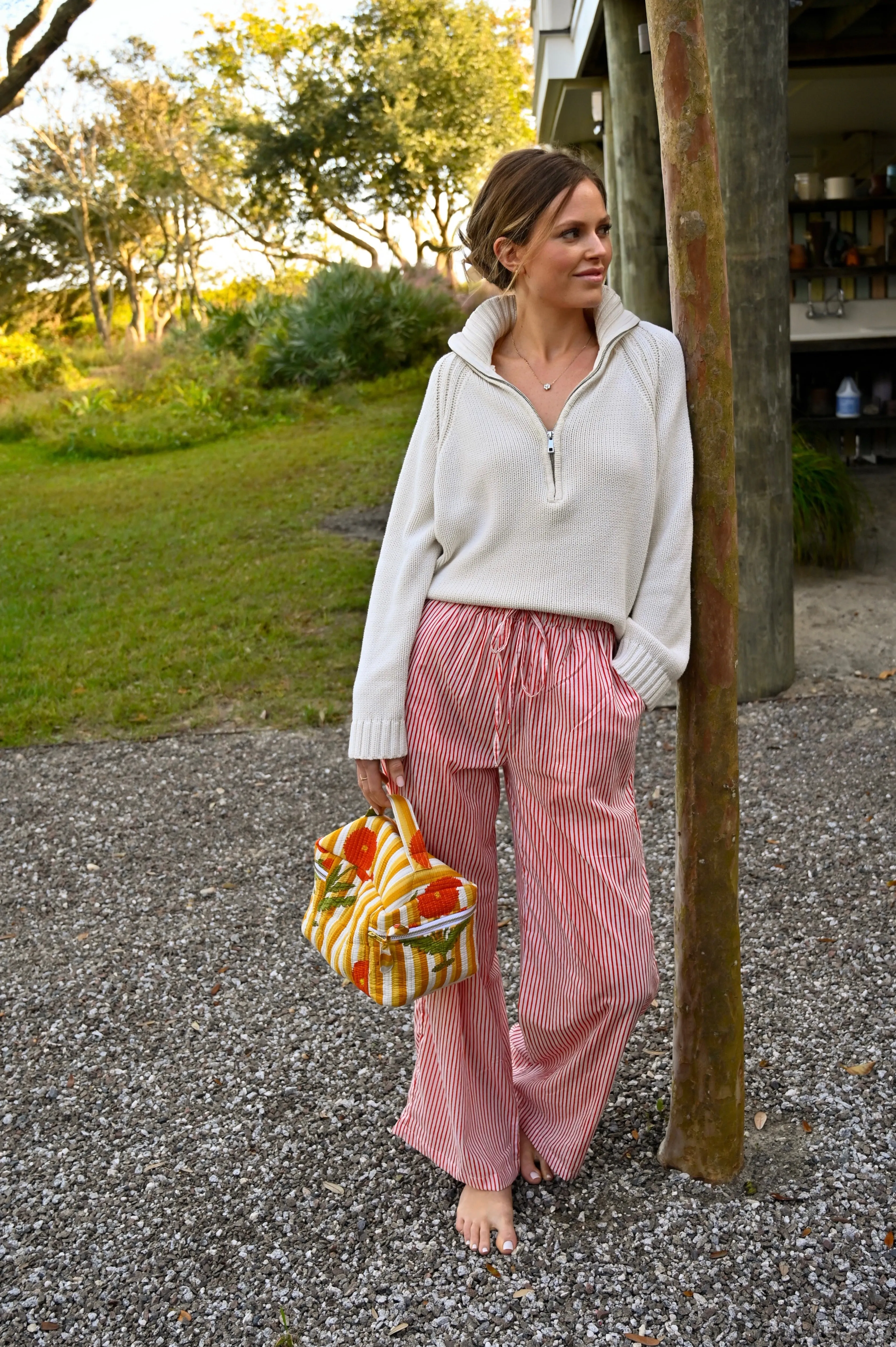 Quilted Cosmetic Train Case - Morning Bloom sold by Darling Loungewear product image thumbnail 3