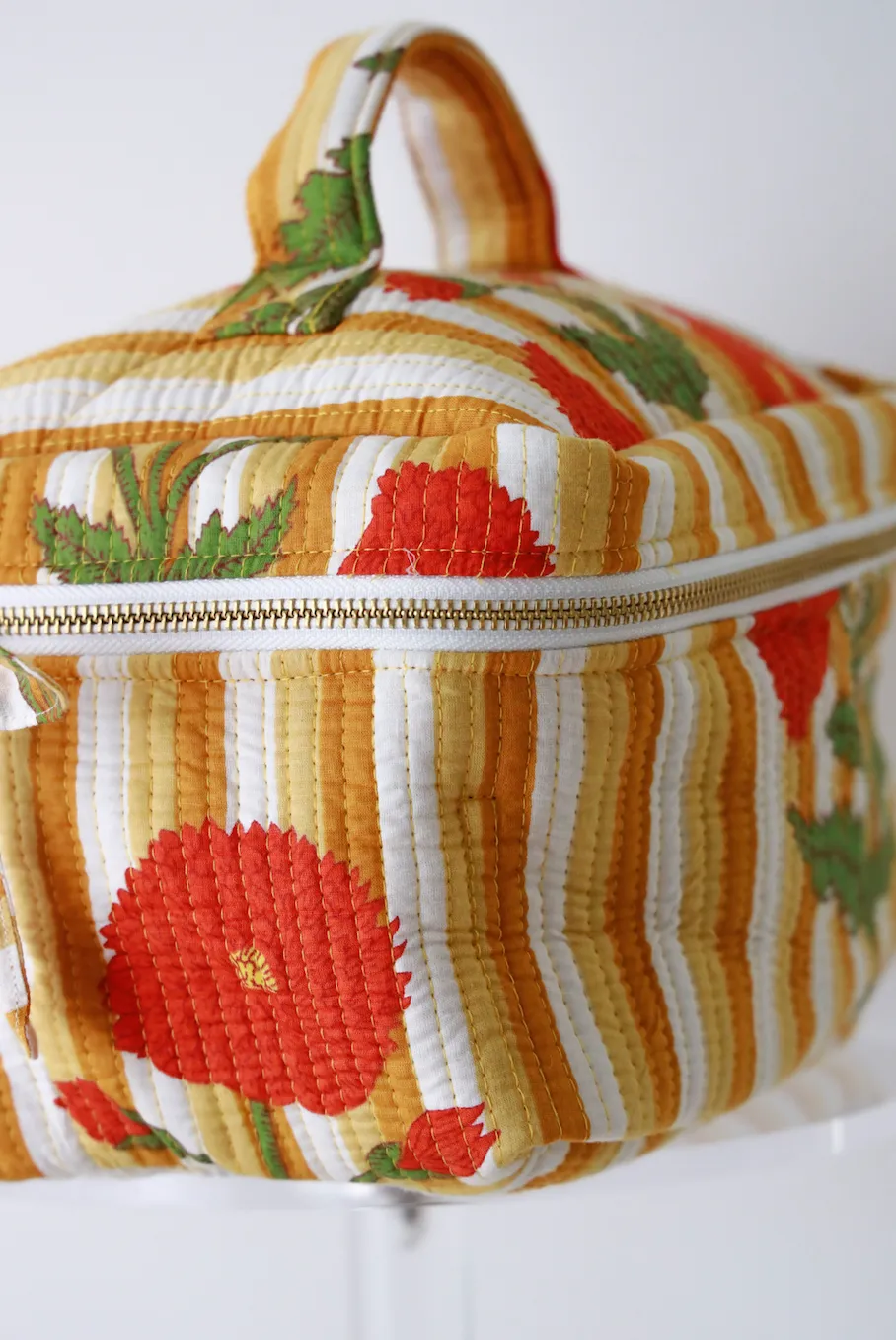 Quilted Cosmetic Train Case - Morning Bloom sold by Darling Loungewear product image thumbnail 4