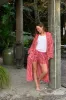 Bathrobe in Red Stripe - Long sold by Darling Loungewear