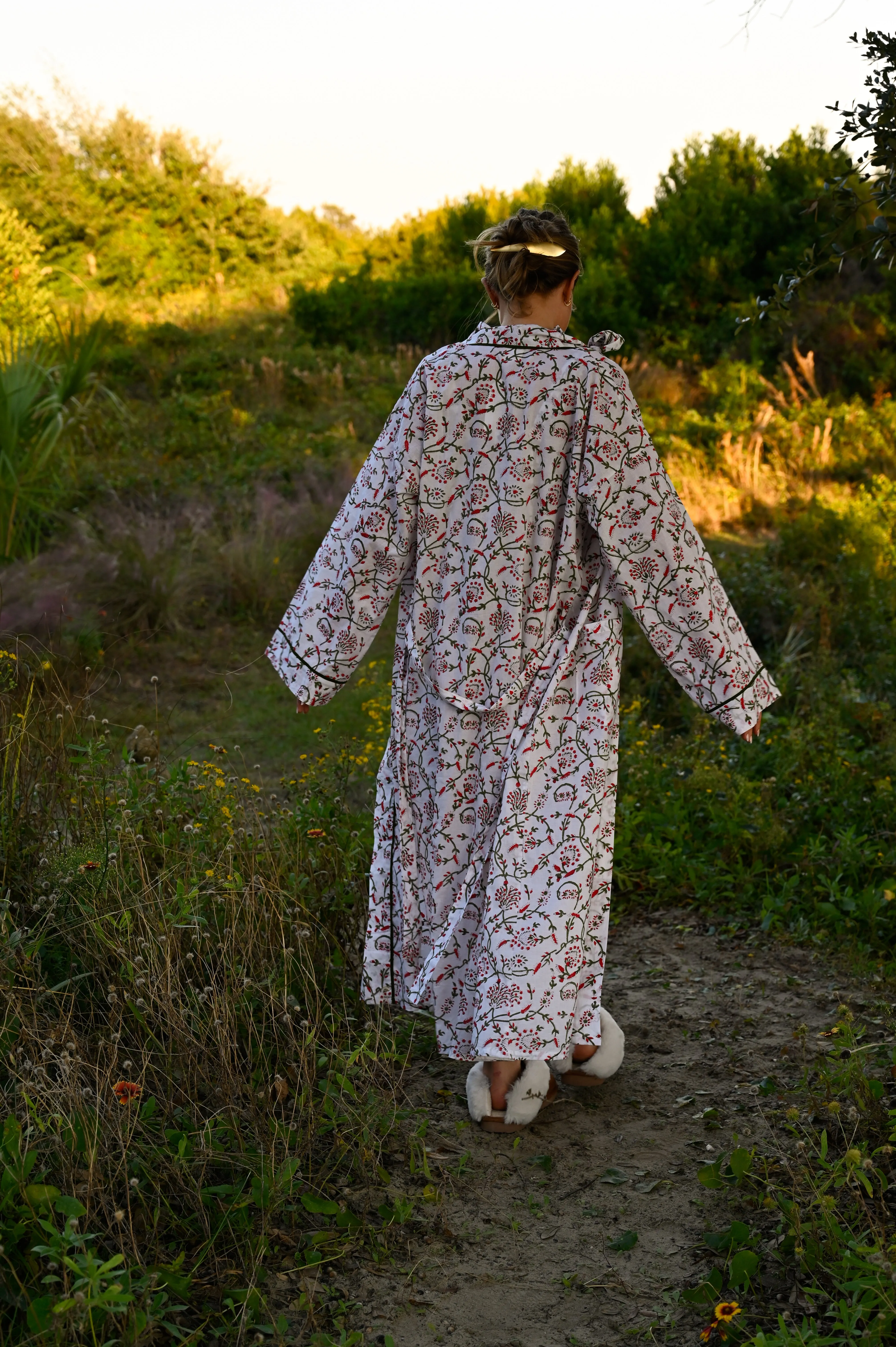 Bathrobe in Holly Vine - Long sold by Darling Loungewear