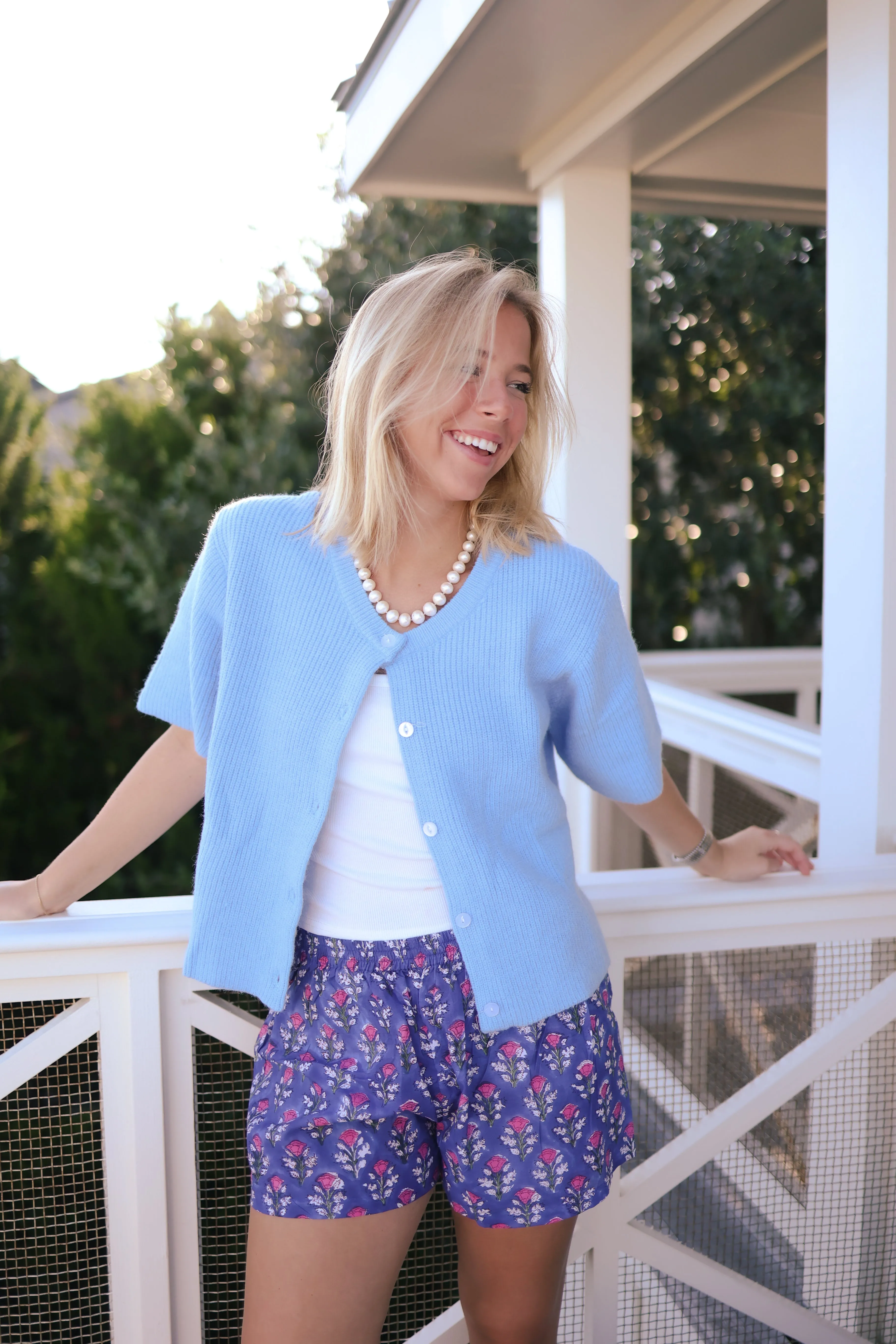 Boxer Shorts - Navy and Pink Floral sold by Darling Loungewear product image thumbnail 4