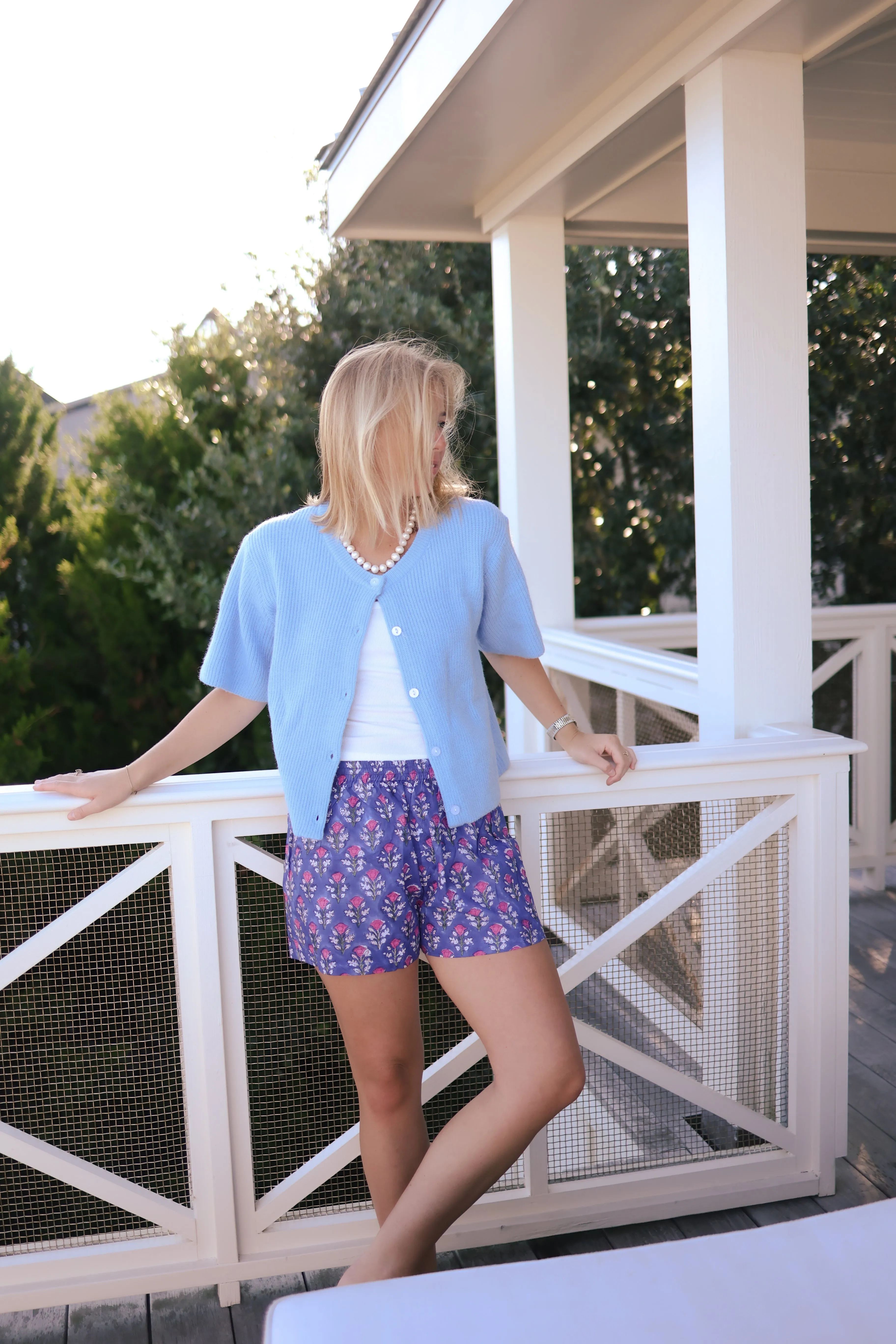 Boxer Shorts - Navy and Pink Floral sold by Darling Loungewear product image thumbnail 5