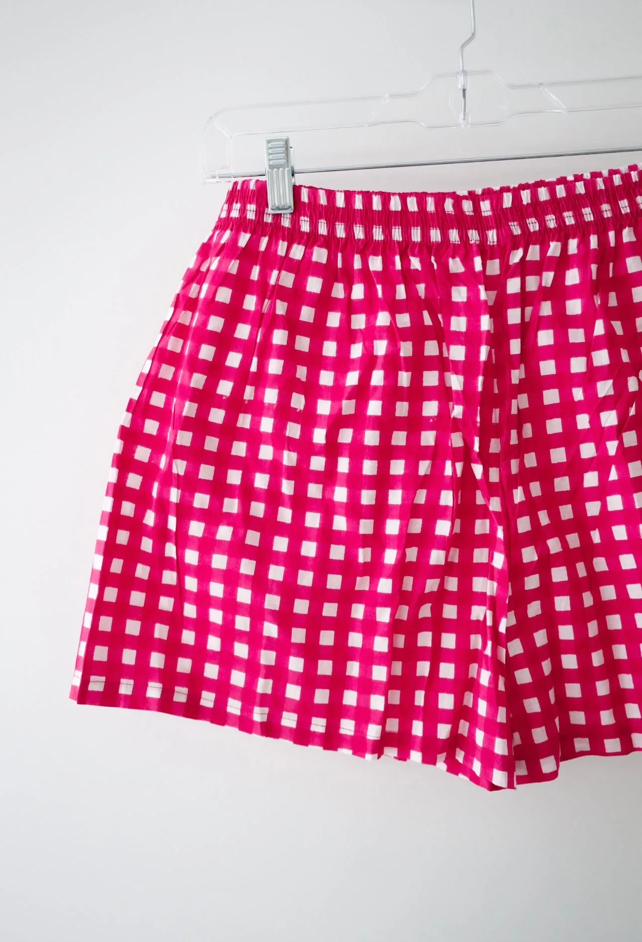 Boxer Shorts - Hot Pink Check sold by Darling Loungewear