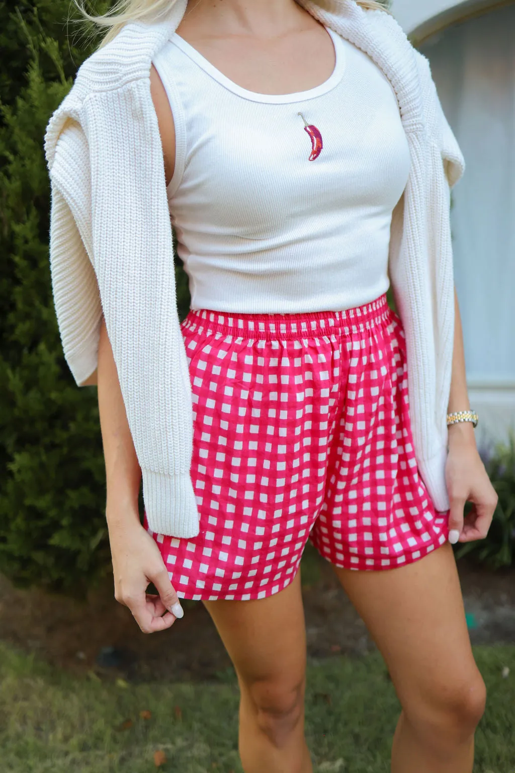 Boxer Shorts - Hot Pink Check sold by Darling Loungewear product image thumbnail 4