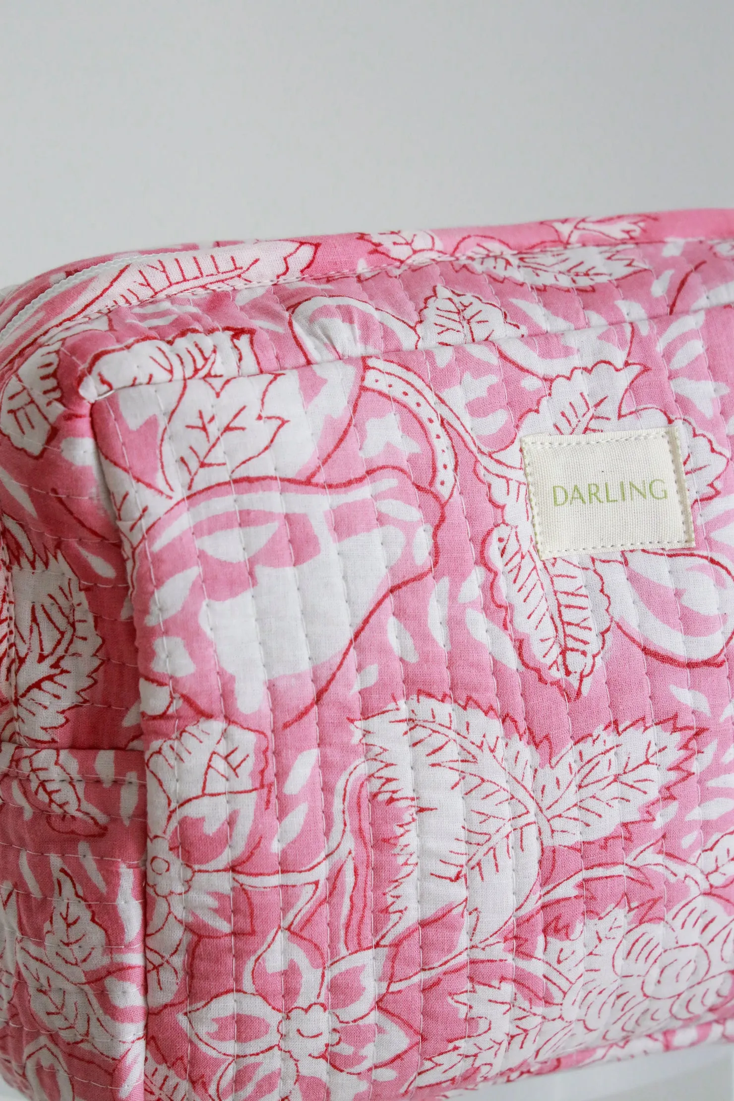 Quilted Cosmetic Bag - Pinky Promise sold by Darling Loungewear product image thumbnail 2
