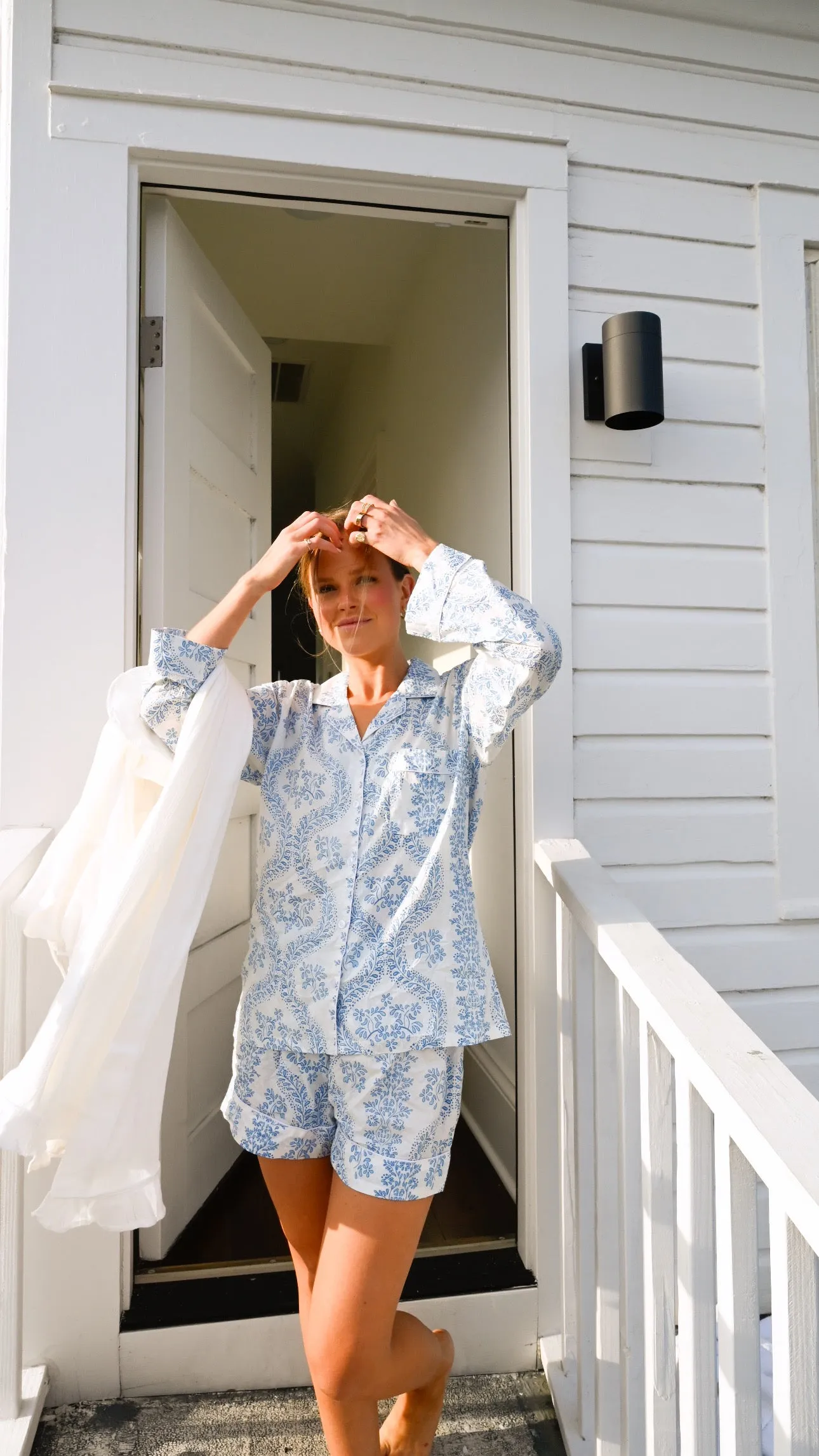 Blue Lace PJ Set - Long / Short sold by Darling Loungewear product image thumbnail 2