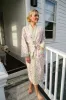Waffle Bathrobe in Strawberry Lattice sold by Darling Loungewear