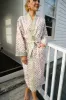 Waffle Bathrobe in Strawberry Lattice sold by Darling Loungewear