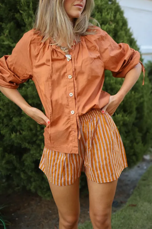Boxer Shorts - Sienna Striped sold by Darling Loungewear