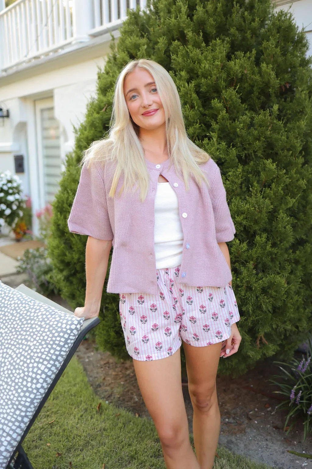 Boxer Shorts - Pink Carnation Stripe sold by Darling Loungewear product image thumbnail 3