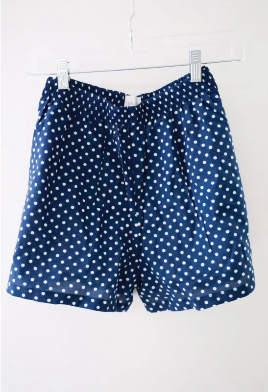 Boxer Shorts - Navy Blue Polka Dot sold by Darling Loungewear