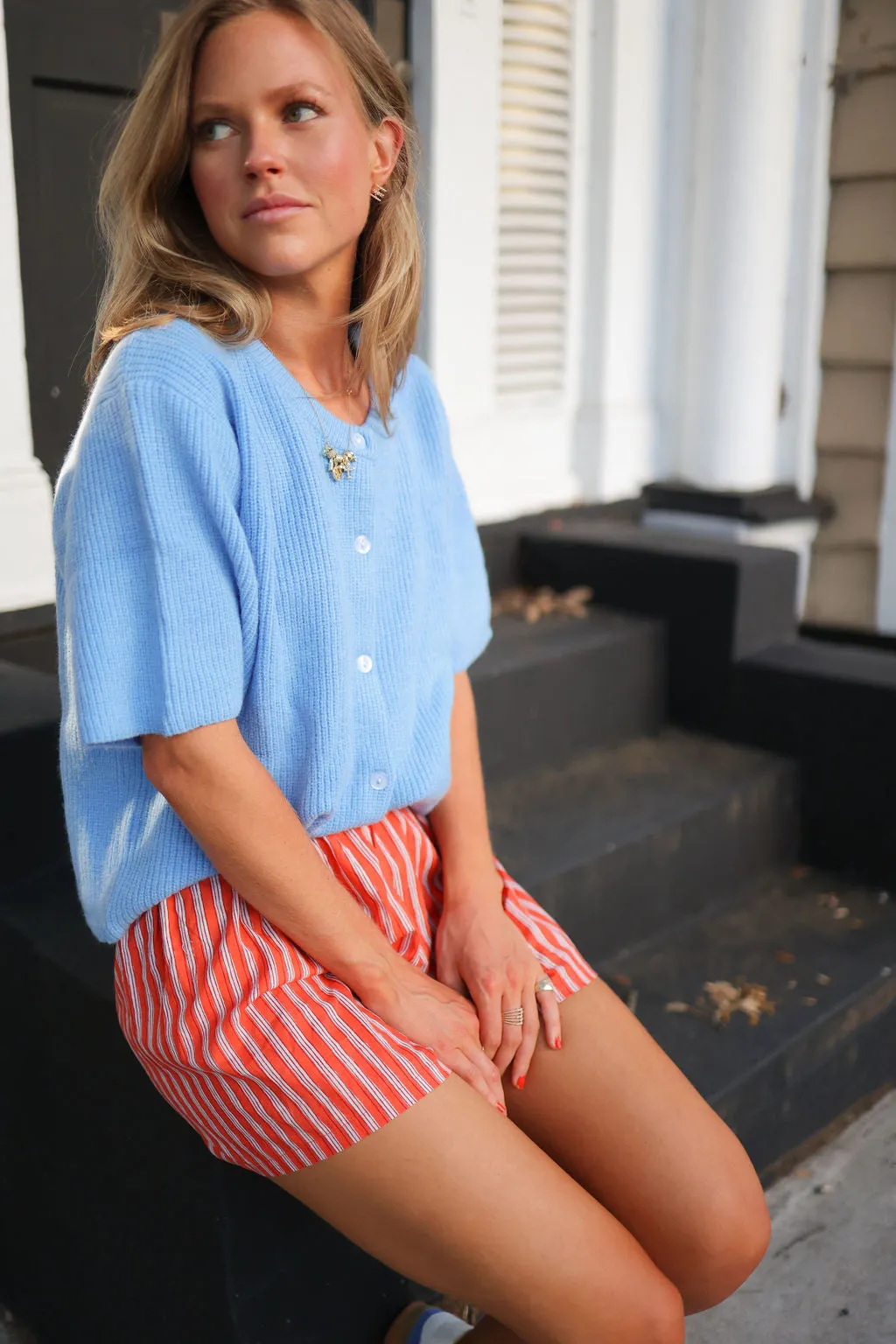 Boxer Shorts - Bright Orange Striped sold by Darling Loungewear product image thumbnail 2