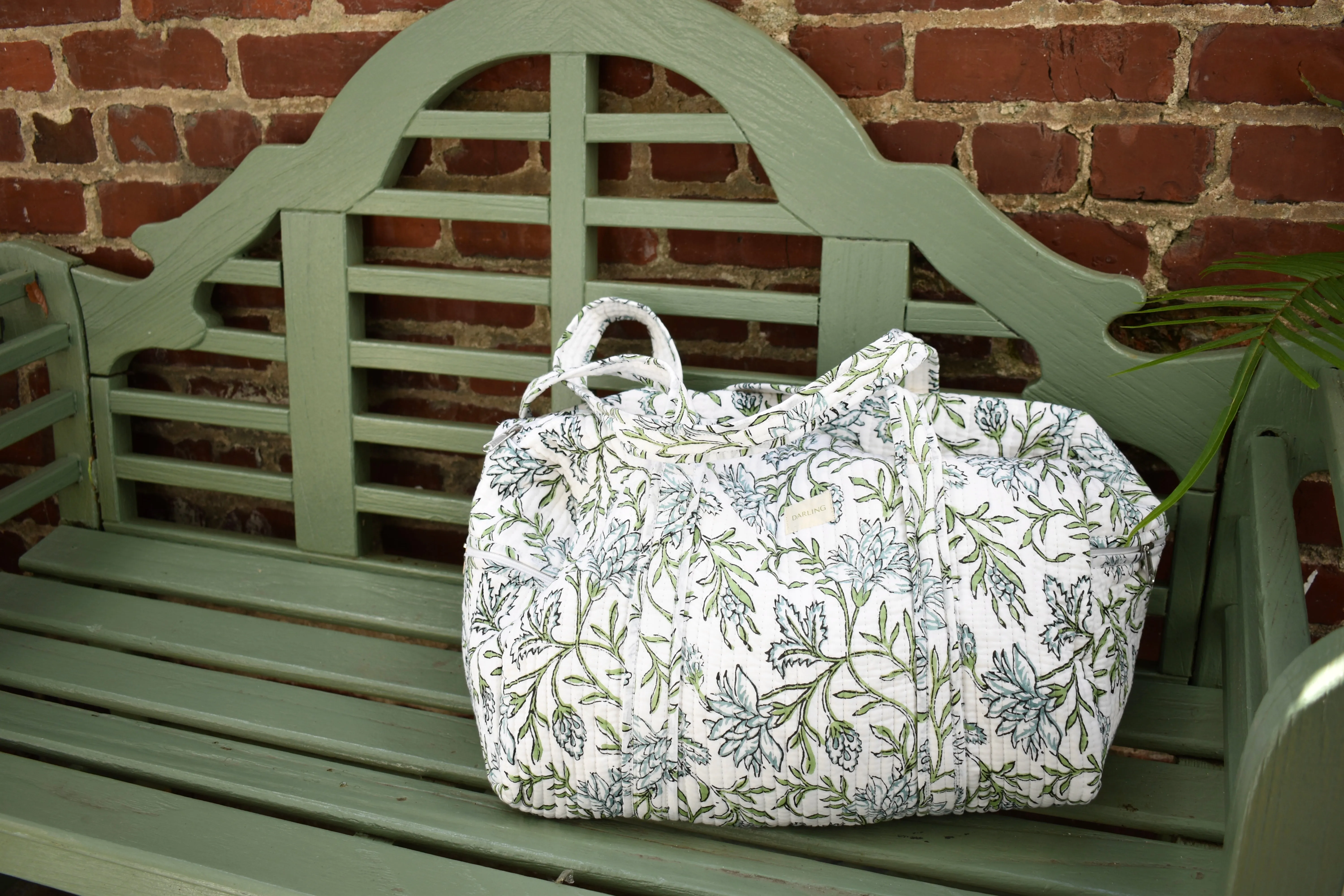 Duffle Bag in Blue Sweet Pea sold by Darling Loungewear