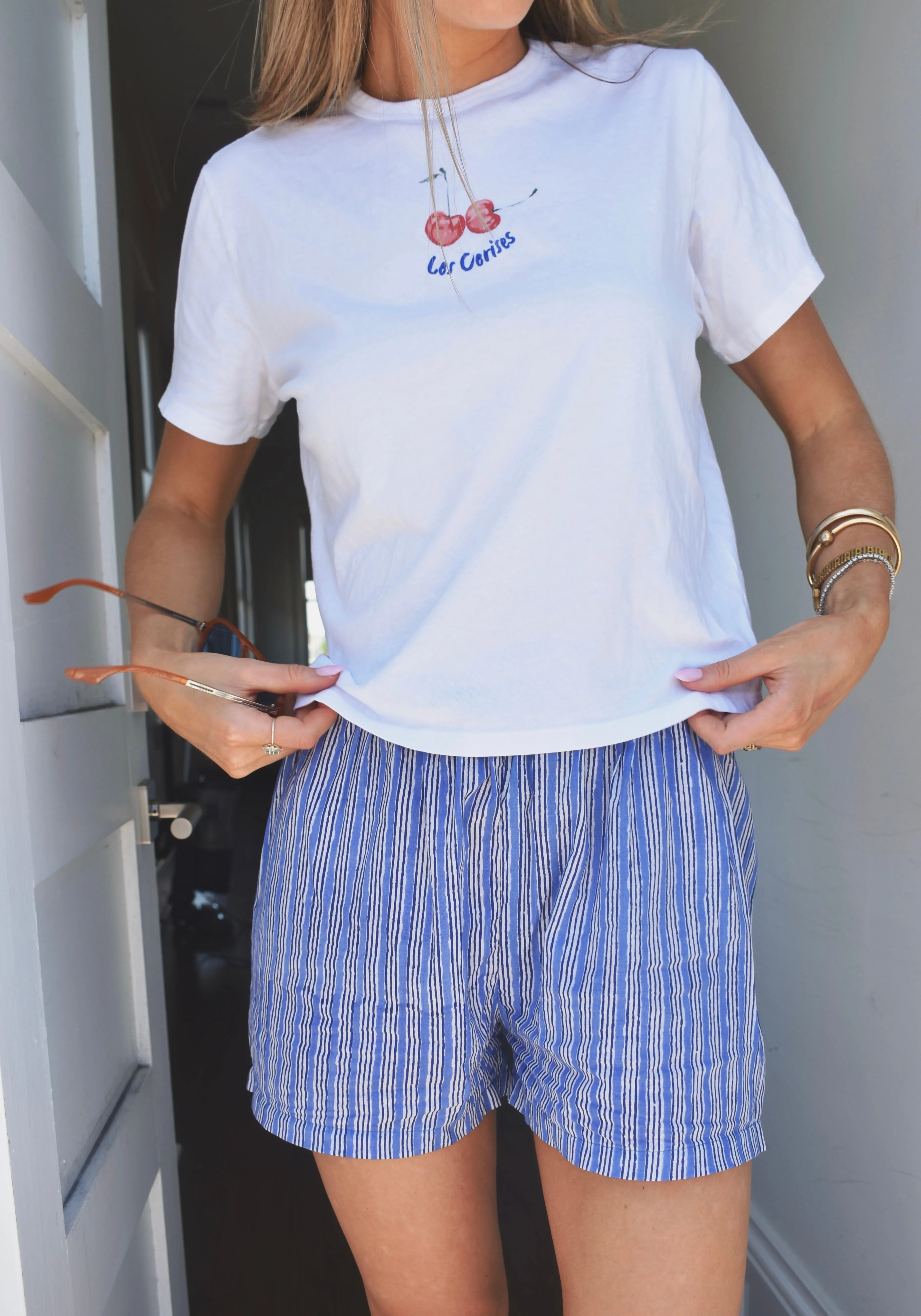 Boxer Shorts - Blue Stripe sold by Darling Loungewear