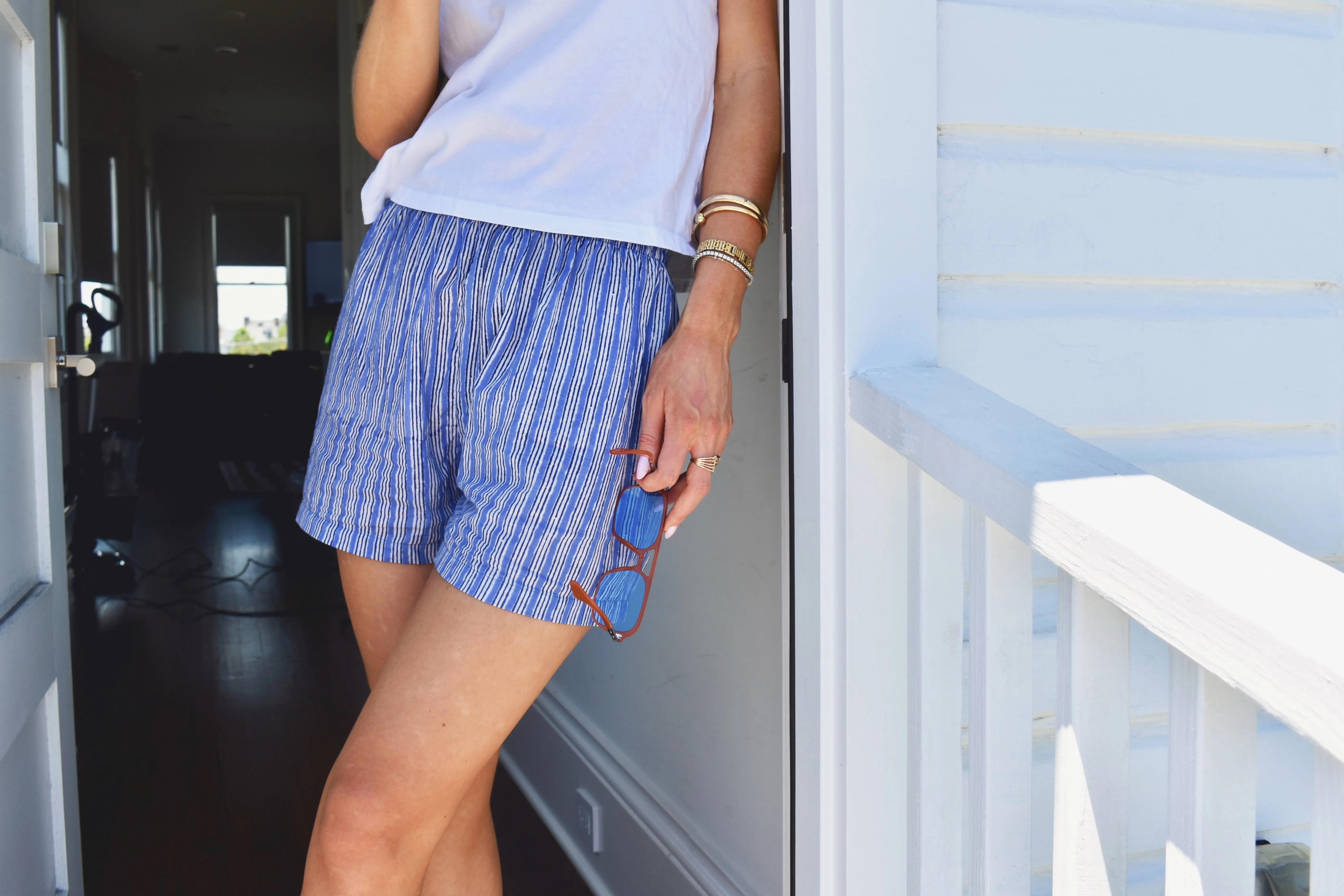 Boxer Shorts - Blue Stripe sold by Darling Loungewear product image thumbnail 3