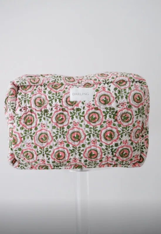 Quilted Cosmetic Bag - Sweet Medallion sold by Darling Loungewear