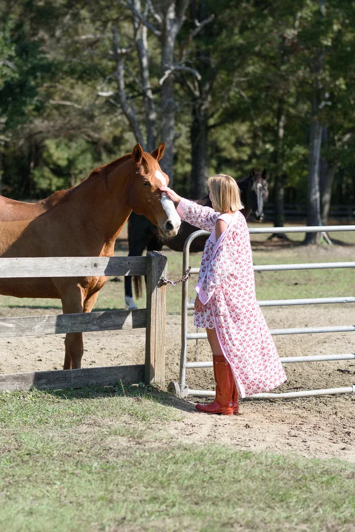 Bathrobe in Pink Fizz - Long sold by Darling Loungewear