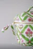 Quilted Cosmetic Train Case - Pink and Green Lattice sold by Darling Loungewear