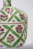 Quilted Cosmetic Train Case - Pink and Green Lattice sold by Darling Loungewear