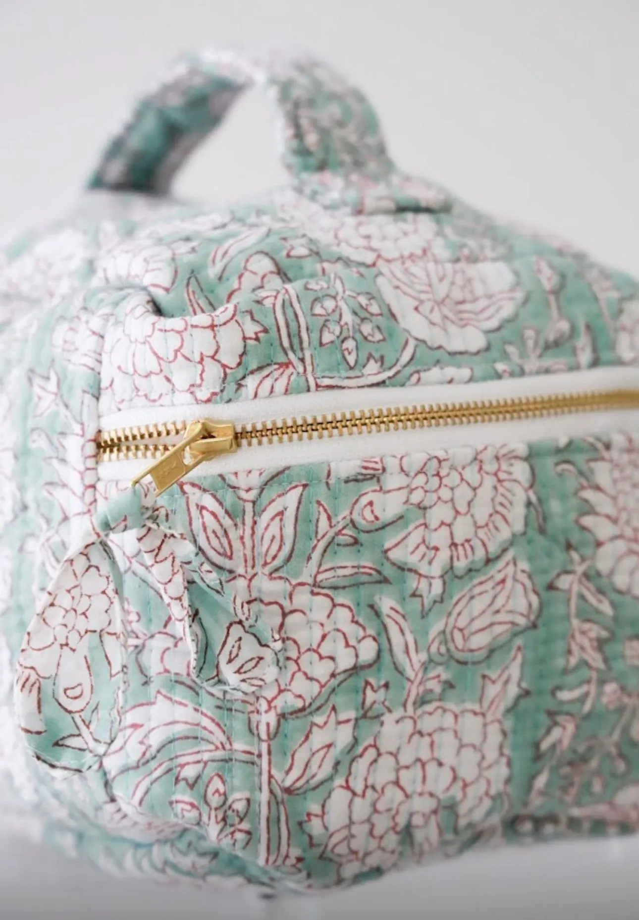 Quilted Cosmetic Train Case - Ocean Mist sold by Darling Loungewear product image thumbnail 2