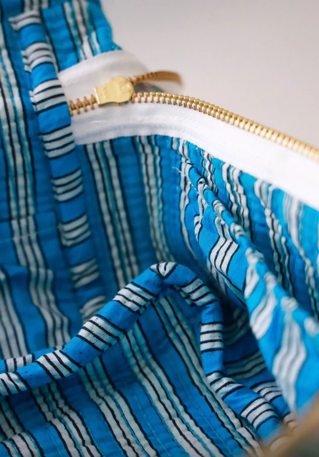 Quilted Cosmetic Train Case - Ocean Mist sold by Darling Loungewear product image thumbnail 4