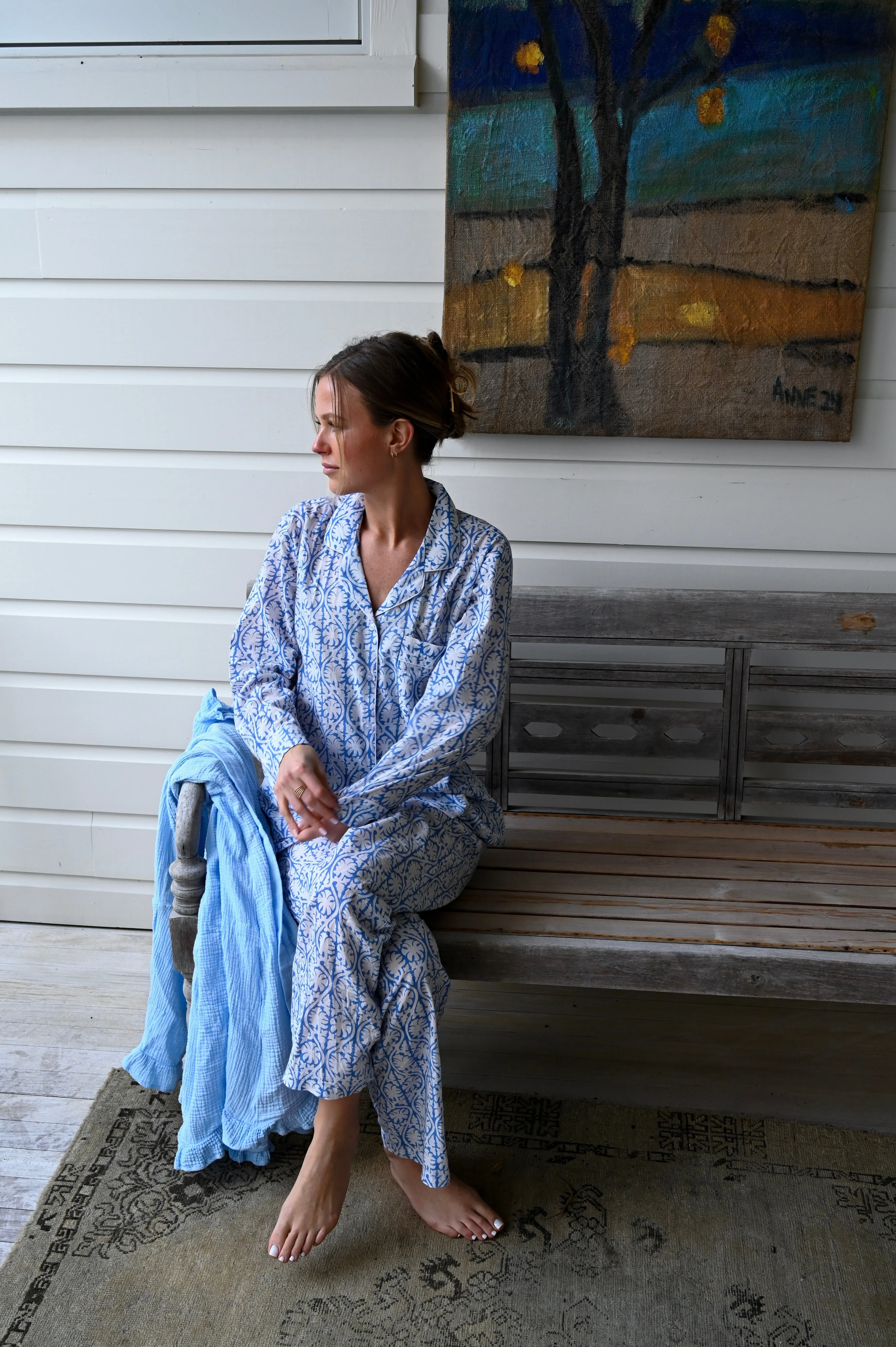 Cozy Pajama Set - Blue Frost sold by Darling Loungewear product image thumbnail 2