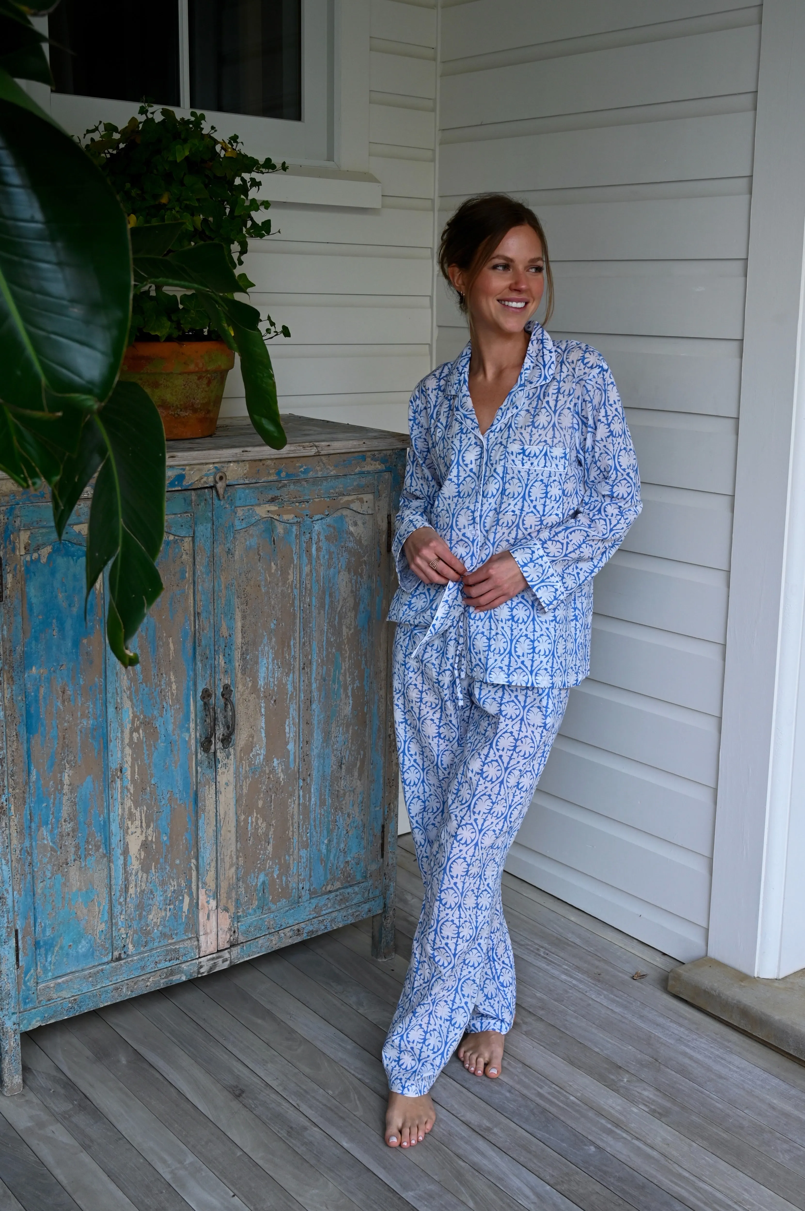 Cozy Pajama Set - Blue Frost sold by Darling Loungewear