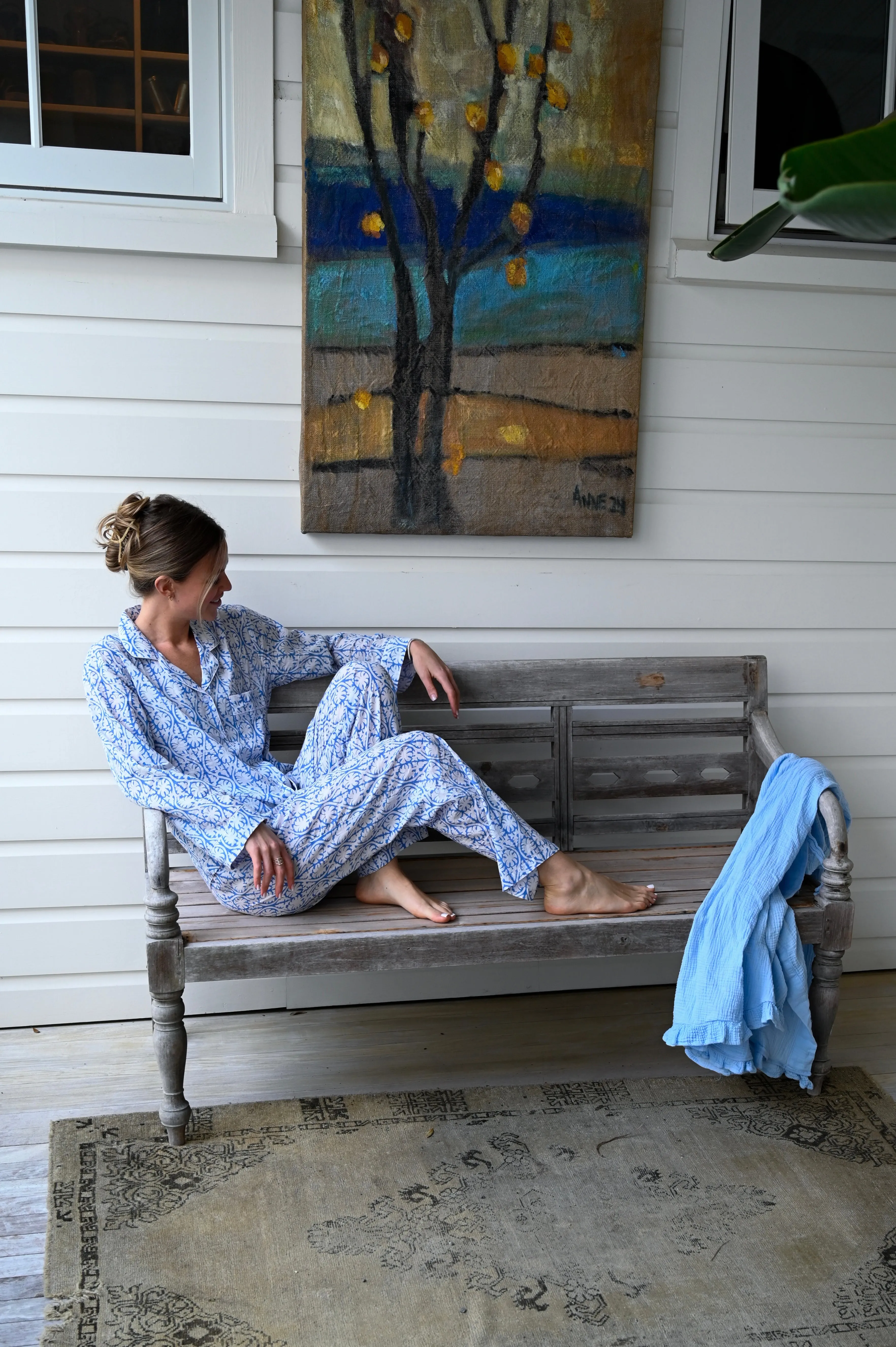 Cozy Pajama Set - Blue Frost sold by Darling Loungewear product image thumbnail 5