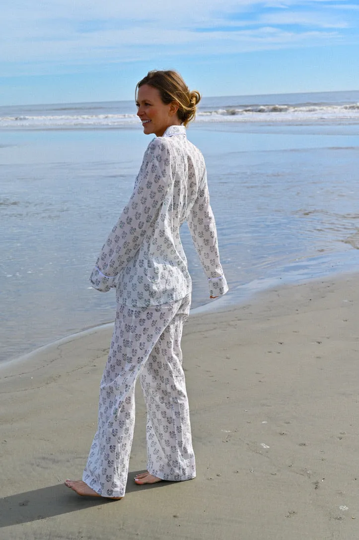 Cozy Pajama Set - White Bouquet sold by Darling Loungewear product image thumbnail 4