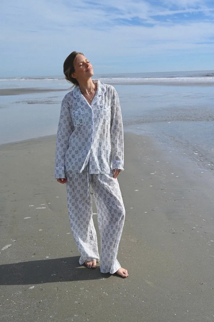 Cozy Pajama Set - White Bouquet sold by Darling Loungewear product image thumbnail 2