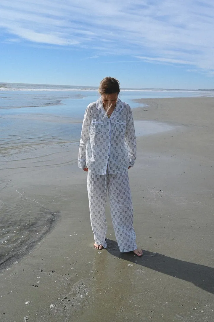 Cozy Pajama Set - White Bouquet sold by Darling Loungewear product image thumbnail 3