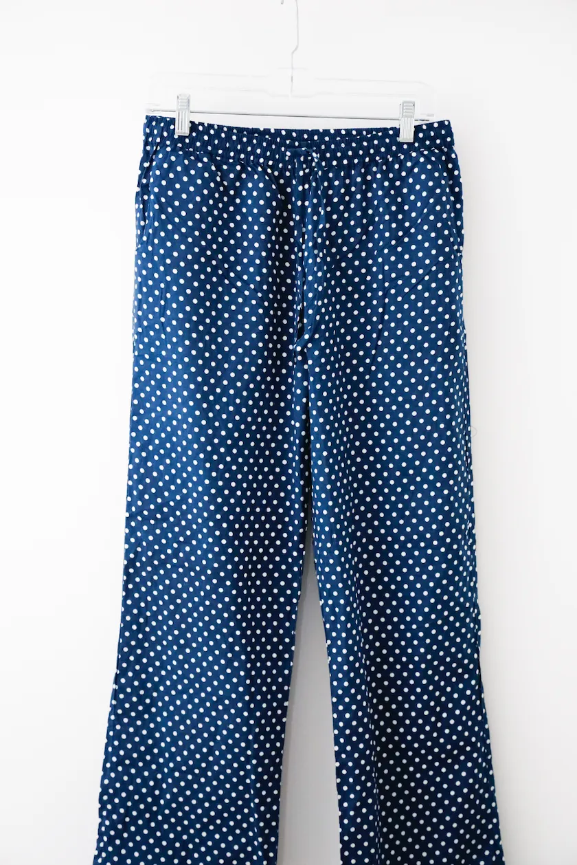 Cozy Pajama Set - Navy Blue Polka Dot sold by Darling Loungewear product image thumbnail 4