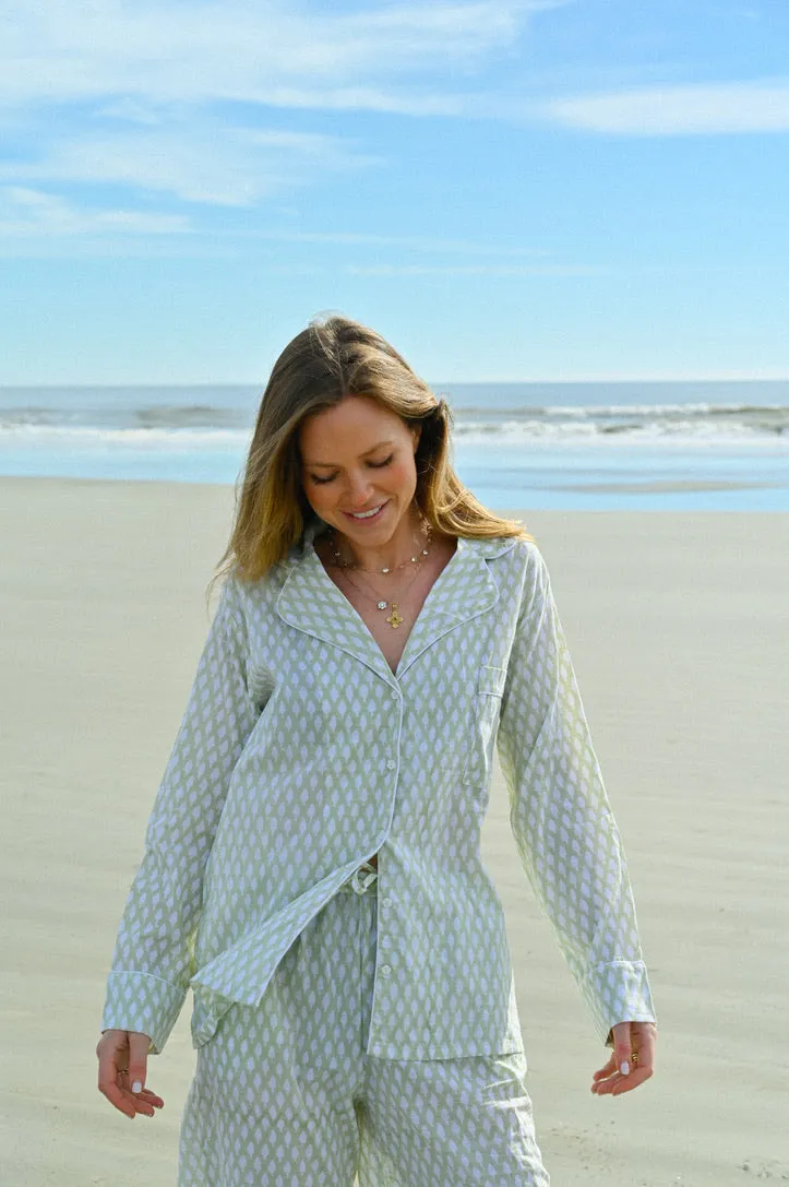 Cozy Pajama Set - Spring Sage sold by Darling Loungewear