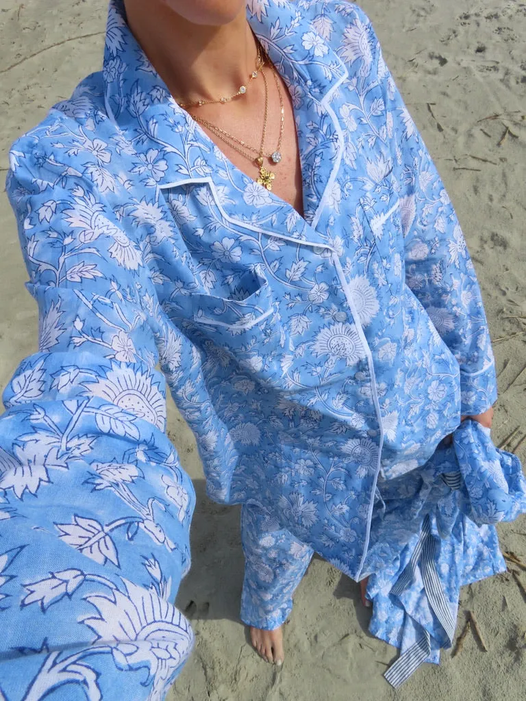 Cozy Pajama Set - Blue Morning Sky sold by Darling Loungewear product image thumbnail 4