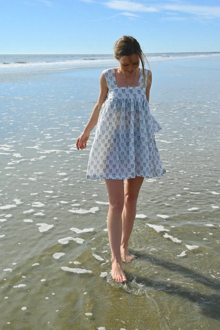 Tie Sleep Dress - White Bouquet sold by Darling Loungewear product image thumbnail 2