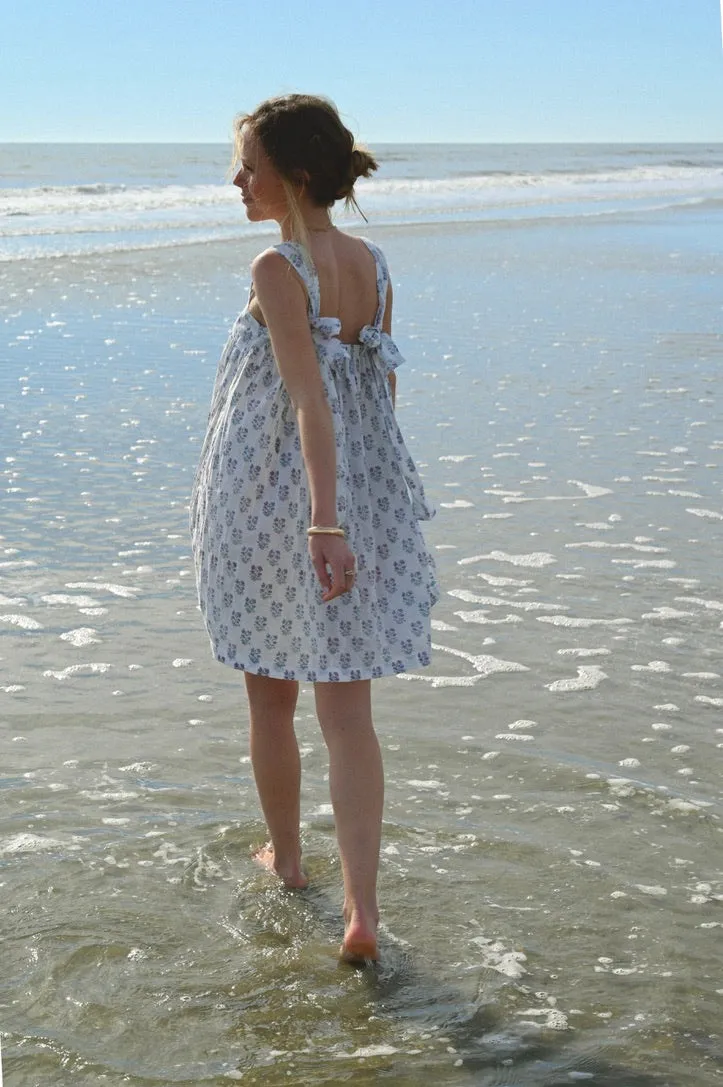 Tie Sleep Dress - White Bouquet sold by Darling Loungewear product image thumbnail 3