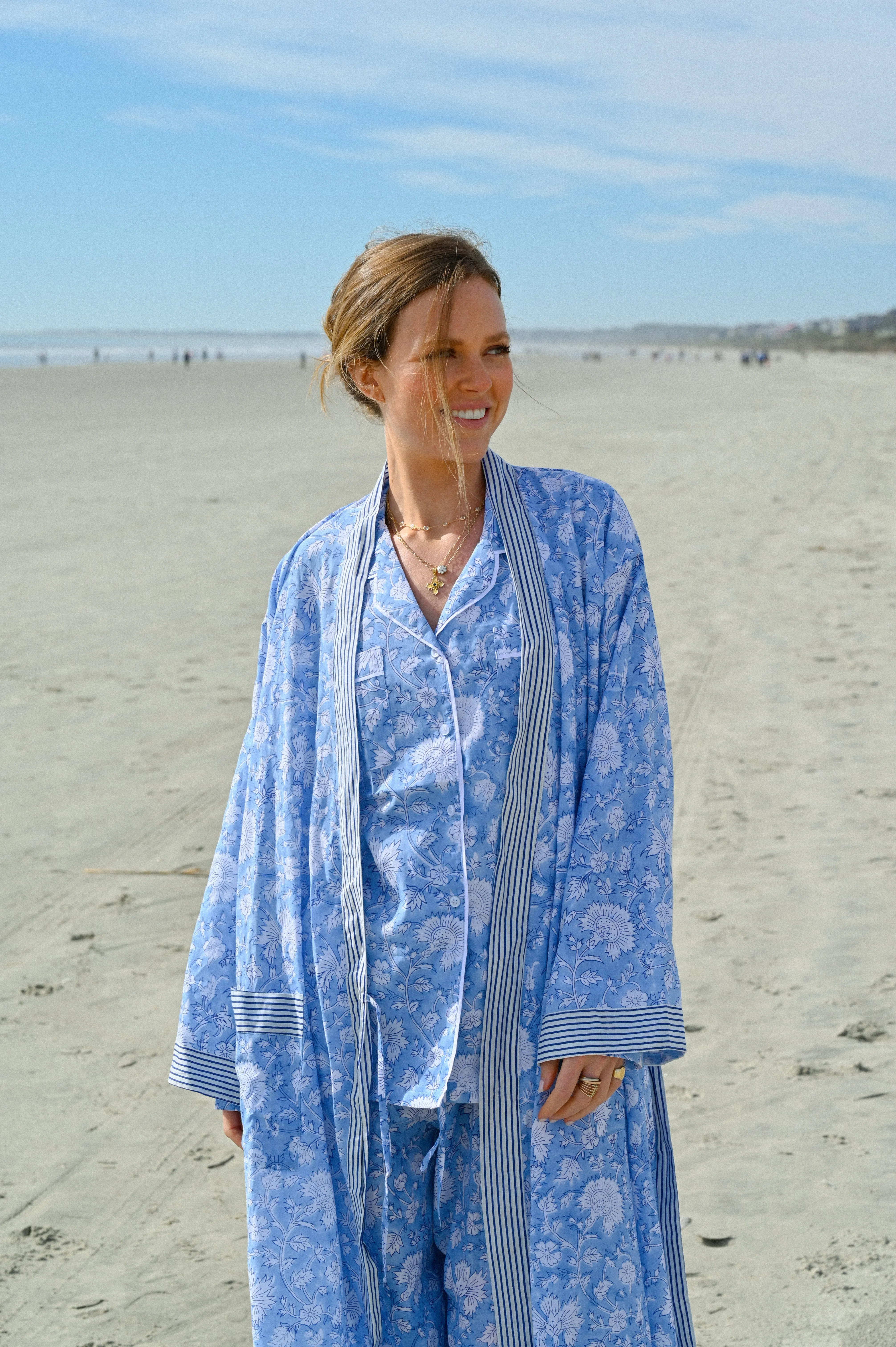 Bathrobe in Blue Morning Sky - Long sold by Darling Loungewear product image thumbnail 4