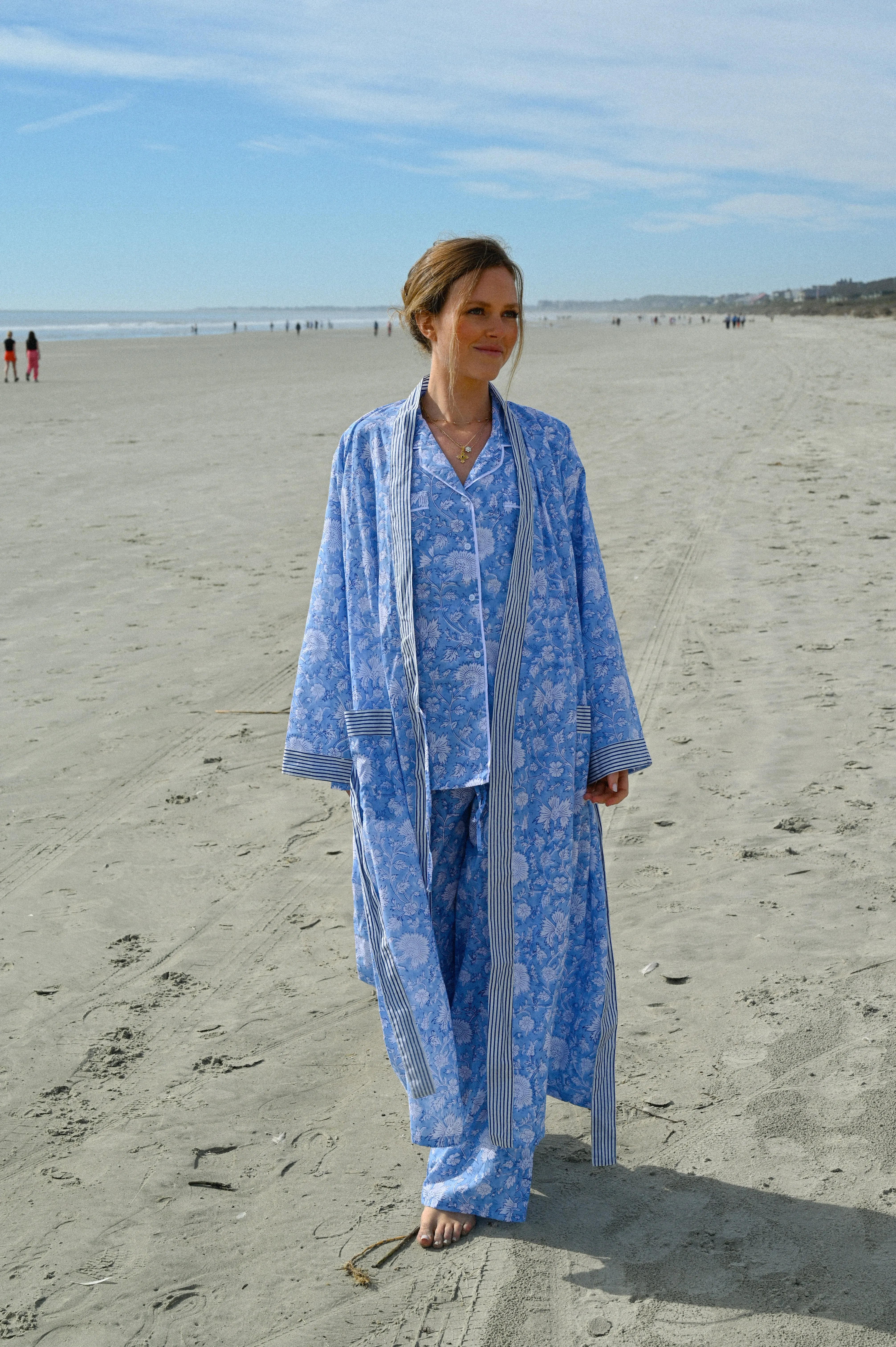 Bathrobe in Blue Morning Sky - Long sold by Darling Loungewear product image thumbnail 2