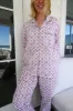 Cozy Pajama Set - Strawberry Lattice sold by Darling Loungewear