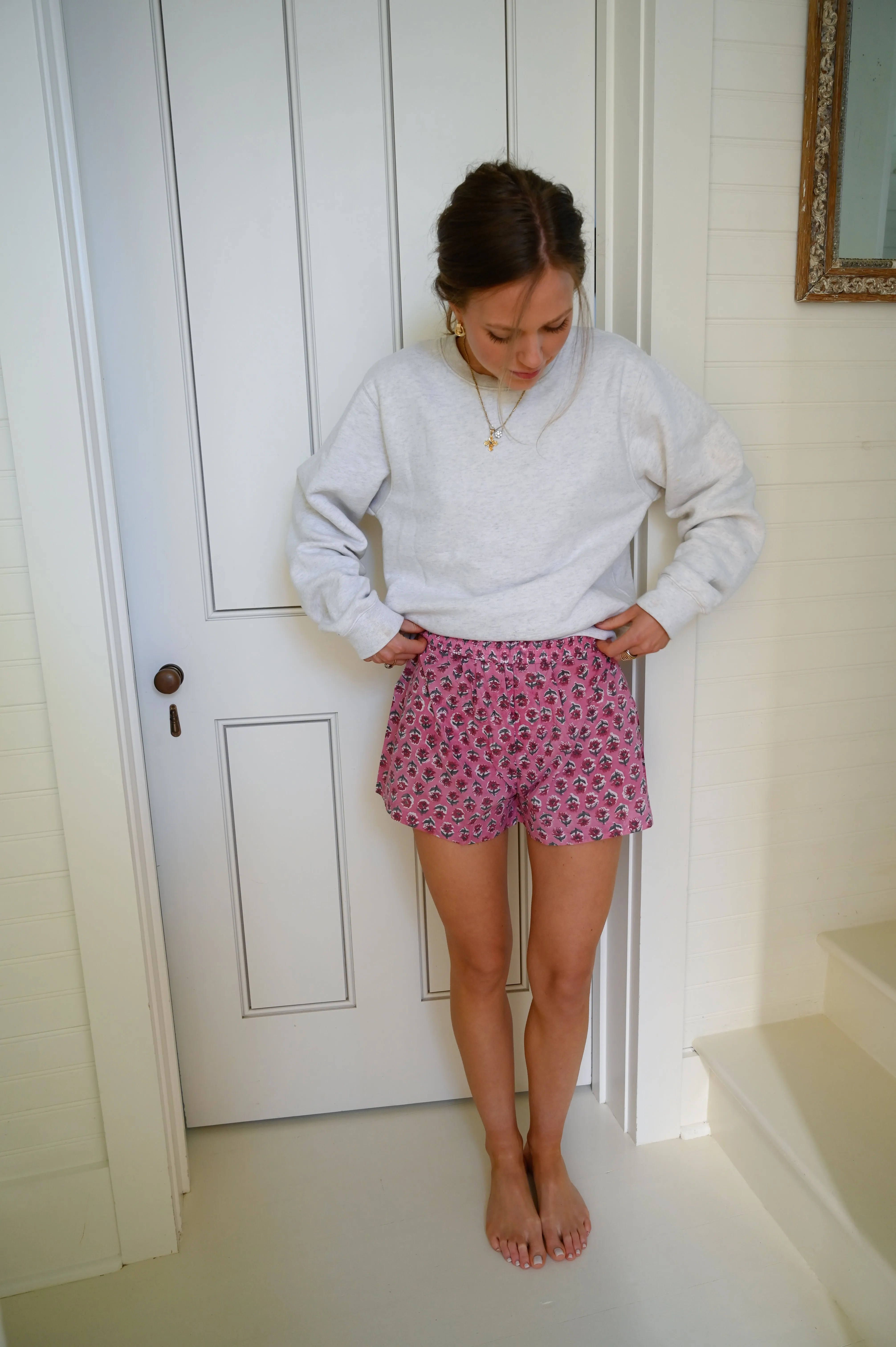 Boxer Shorts - Magenta Flower sold by Darling Loungewear product image thumbnail 2
